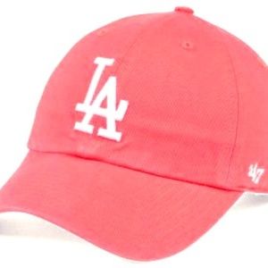 LA Dodgers Coral Adjustable 47 Baseball Hat - Cap